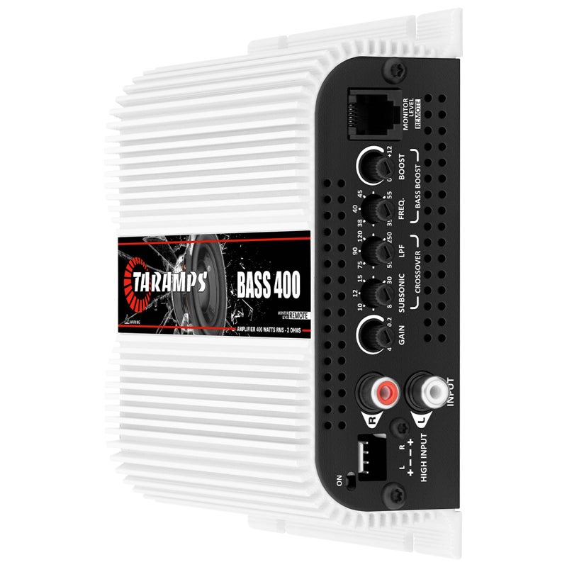 Taramp's مضخم صوت تيرامبس باس 400 2 أوم أحادي القناة 400 واط RMS 1 قناة 14.4 فولت DC طاقة كاملة النطاق، رائع للساب/الباس - إدخال RCA/مستوى عالٍ، صوت السيارة - Image 3